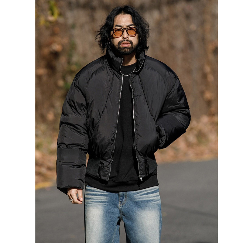 ANAN韩国东大门代购立领宽松休闲棉衣蓬松保暖冬季时尚短款外套男