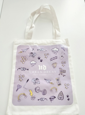 满88包邮 urban decay紫色限定帆布袋