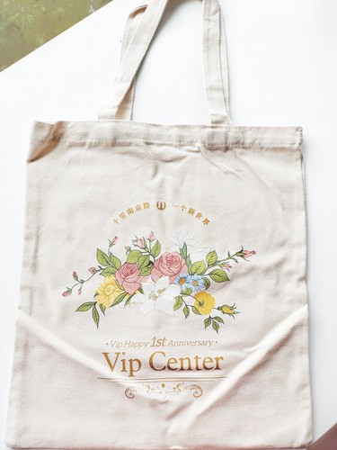满88包邮 上海南京路新世界VIP花朵帆布袋购物袋