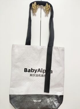 满88包邮 阿尔法狗babyalpha定制款杜邦袋帆布袋