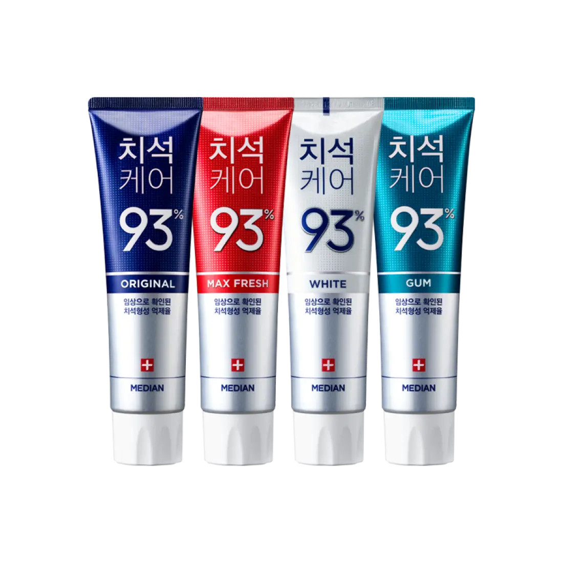 韩国median麦迪安93牙膏 美白去牙渍牙结石牙垢 清新口气 120g