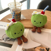 可爱椰子毛绒玩偶情侣书包挂件钥匙扣抓夹娃娃旅游景点玩偶纪念品