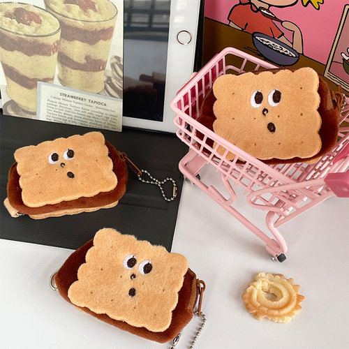 零钱包耳机包创意饼干挂件便携
