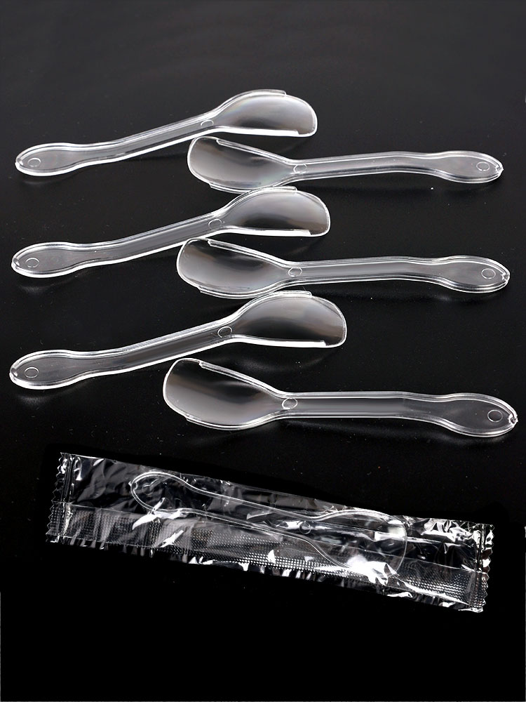 塑料一次性透明勺雪糕果凍酸奶勺