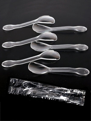 甜品台杯子一次性塑料冰淇淋勺