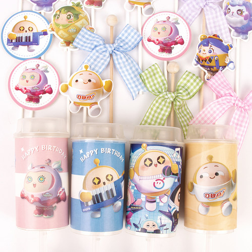 仔甜品台装饰卡通公仔主题