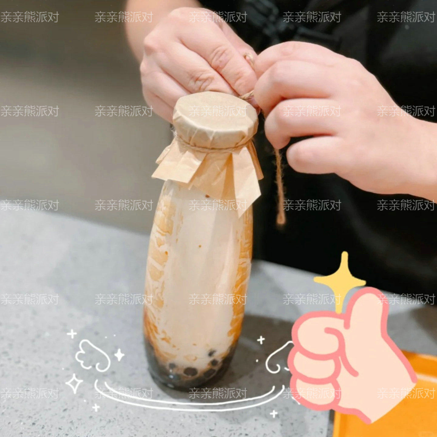 酸奶布丁杯封口纸牛皮纸色烘焙