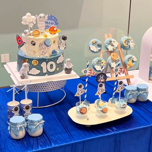 蓝色系宇航员主题生日毕业季插件