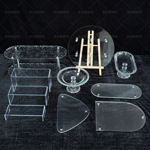 高端烘焙套装多功能甜品台装饰亚克力蛋糕展示架透明点心置物架