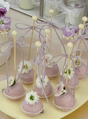 婚礼紫色系甜品台I DO慕斯杯纸杯蛋糕插件推推乐贴纸布丁杯绑带