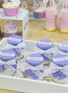粉紫色甜品台装饰婚礼纸杯蛋糕wedding插牌推推乐筒布丁杯封口纸