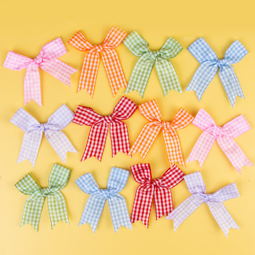 方格子蝴蝶结成品棒棒糖棍子