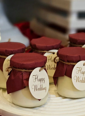 中式订婚宴甜品台装饰wedding吊牌布丁杯绑带双喜推推乐贴纸插件