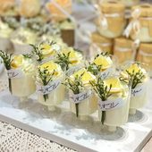 香槟色结婚订婚甜品台装 饰纸杯蛋糕插塑料透明布丁杯慕斯杯贴纸