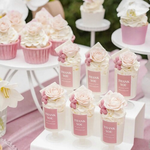 粉色甜品台装饰生日蛋糕装饰摆件