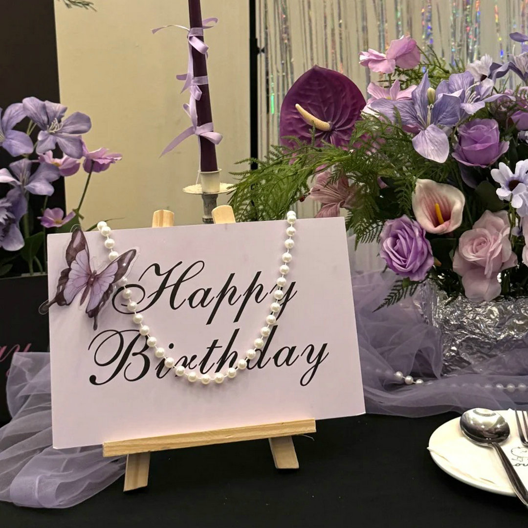 酒店餐桌装饰桌面立式方形KT板