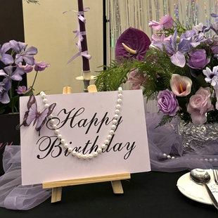 18岁成人礼酒店餐桌装 饰桌面摆设生日快乐KT板场景拍照道具摆件