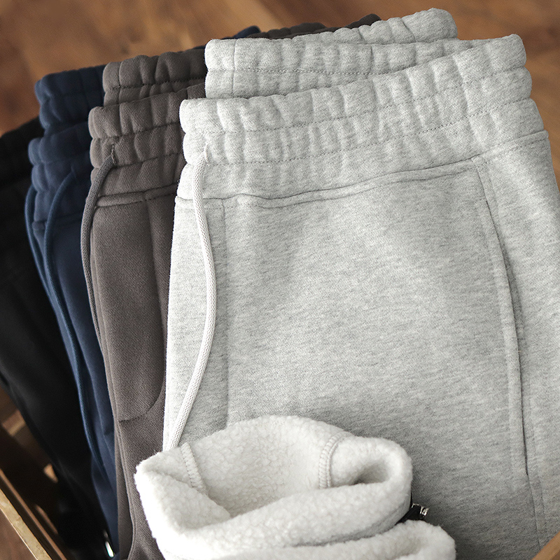 420g重磅摇粒羊羔绒运动裤保暖的