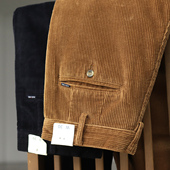 灯芯绒长裤 复古阿美咔叽复古秋冬重磅加厚直筒条绒休闲裤 男士 美式