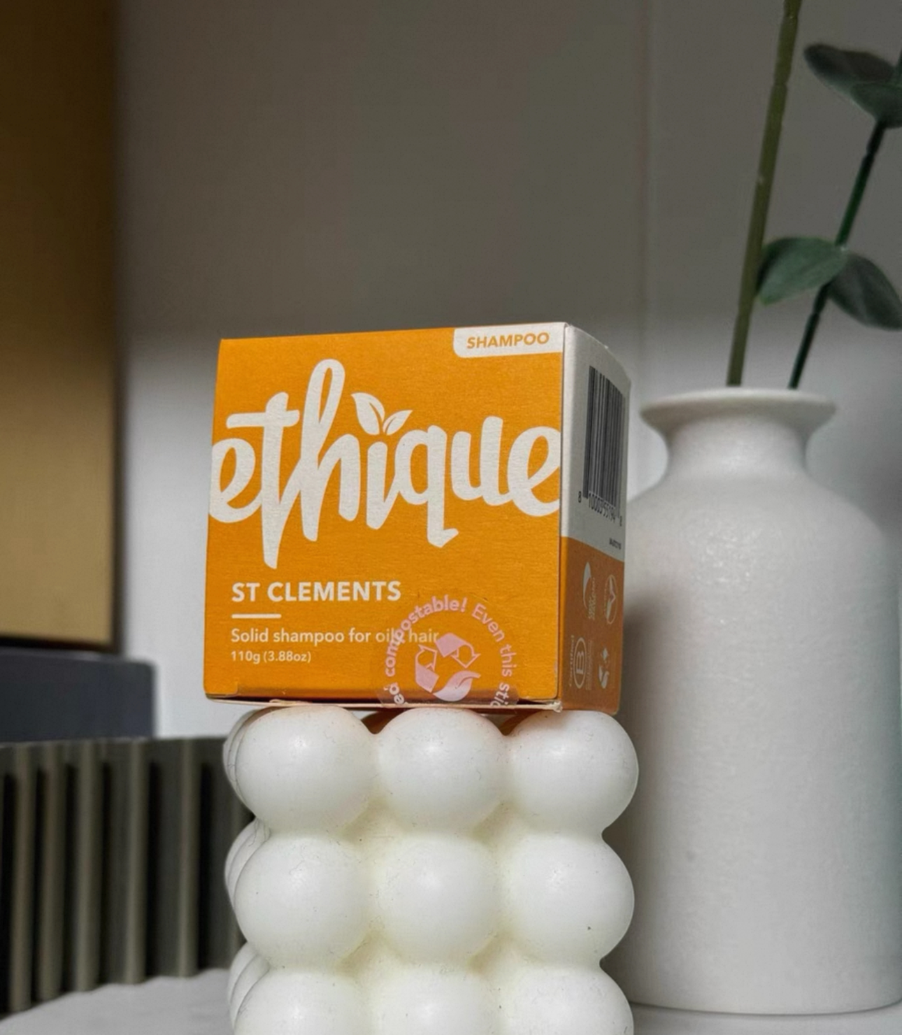 Ethique甜橙控油丰盈蓬松护发固体洗发皂无硅油110g英国海淘现货