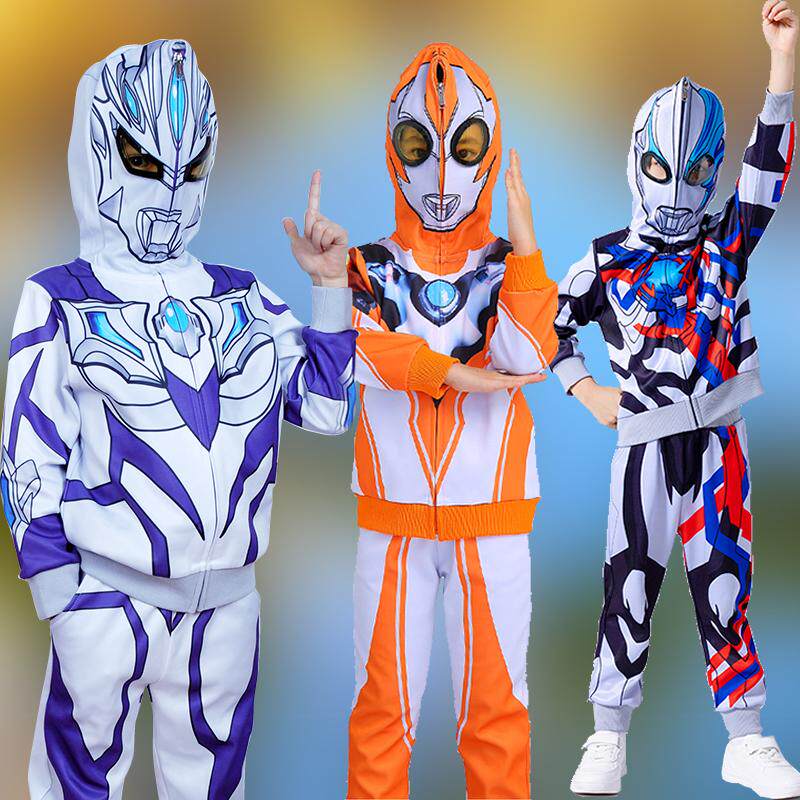 奥特曼衣服男童女童春秋套装儿童男孩童装超好看2025新款帅气时髦