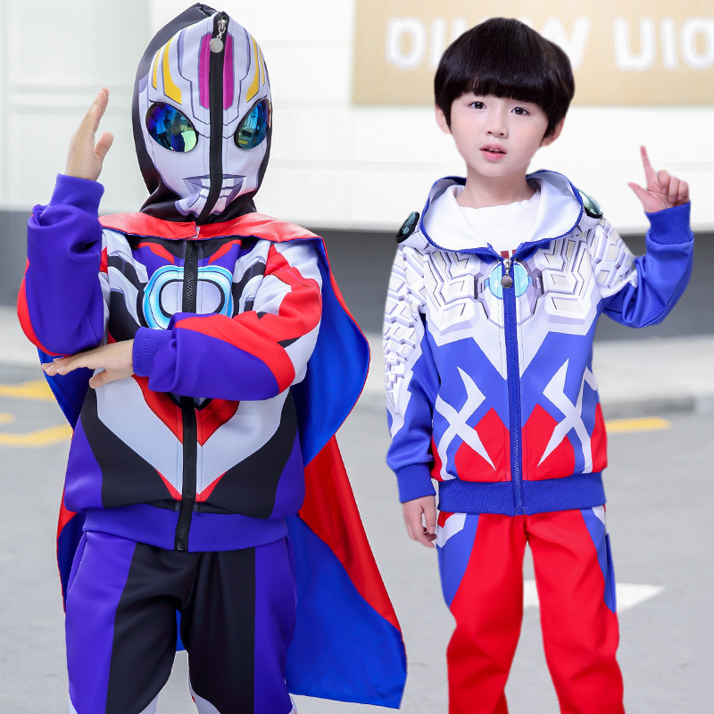 秋装男孩帅气潮流奥特曼衣服