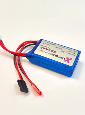 TOPGUN磷酸铁锂电池life 2S接收机电池  850mAh 6.6V海模帆船电池