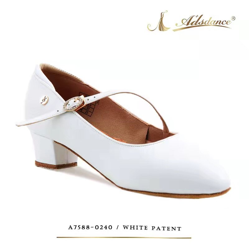 ADS正品升级版Adsdance女童华尔兹专业国标摩登舞鞋新品进口缎面