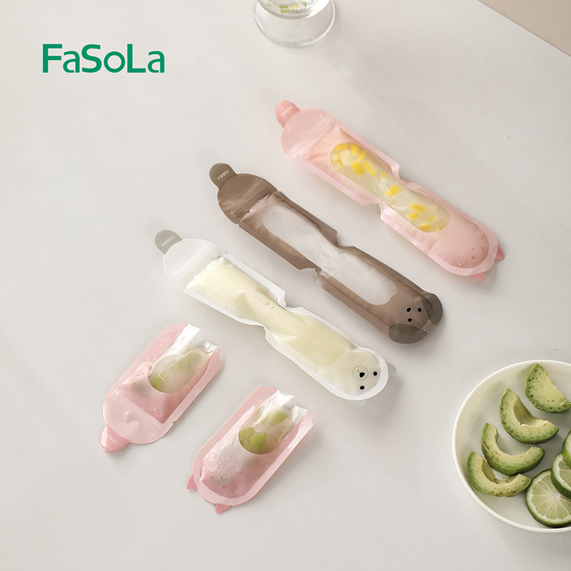 日本FaSoLa自制冰棒雪糕模具食品级冻冰棍制冰一次性冰袋自封口