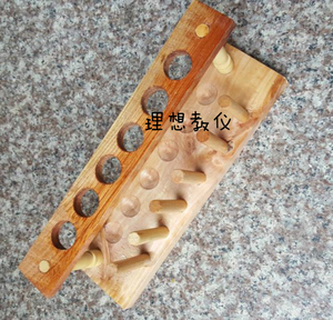 木质试管架 6孔6柱 小学初高中大中院校实验室用品 教学器材 教具