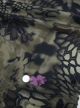薄款迷彩布料kryptek mandrake黑色 树林蟒纹迷彩衬衫连衣裙面料