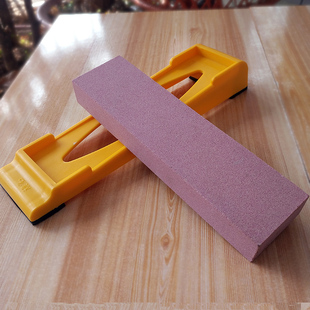 铬刚玉 粗磨磨刀石家用菜刀开刃油石条砥石带防滑底座架子包邮