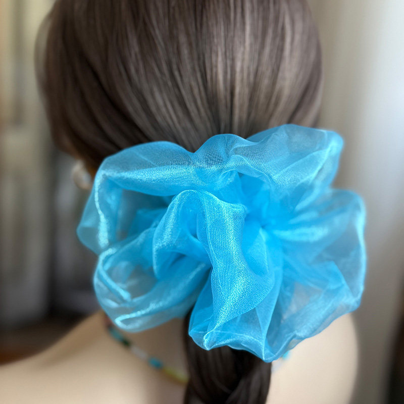 【欧美系】韩国超大大肠圈清新度假欧根纱发圈发绳丸子头绑发头绳