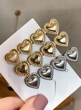 熙熙酱日系风KASTANE系LATTI同款精致少女心爱心合金弹簧夹发夹