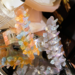 【繁花似锦】新中式花朵抓夹高级感后脑勺盘发鲨鱼夹汉服醋酸发夹