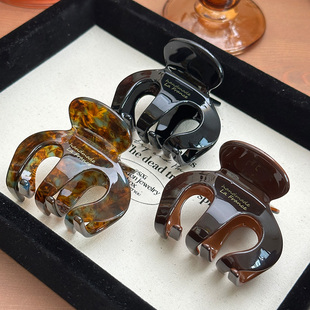 【美拉德巧克力】发夹大号南瓜抓夹新款中号发饰马尾高级鲨鱼夹女