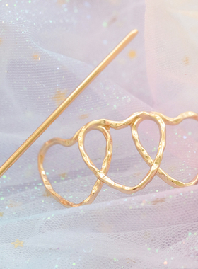 熙熙酱日本LATTI风AE风盘日系红人款发装饰用爱心发簪装饰发插