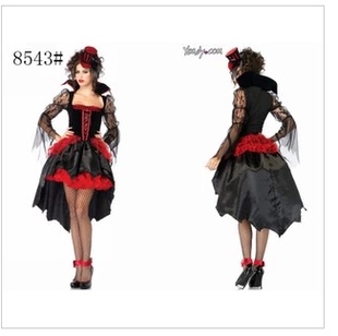 cosplay萬圣節(jié)吸血鬼服裝 宮廷女王女巫惡魔服裝 蕾絲蓬蓬裙
