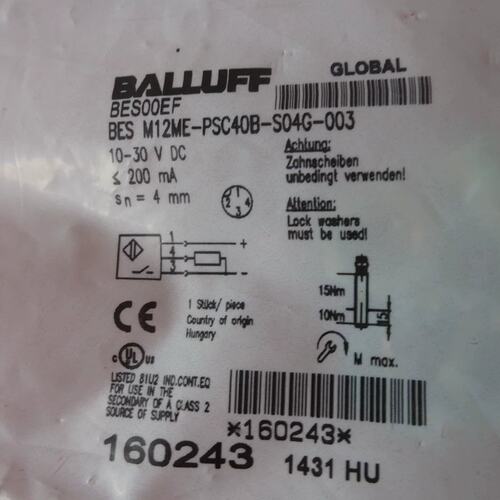 议价原装BALLUFF巴鲁夫 BES M12ME-PSC40B-S04G-003 BES00EF 现货