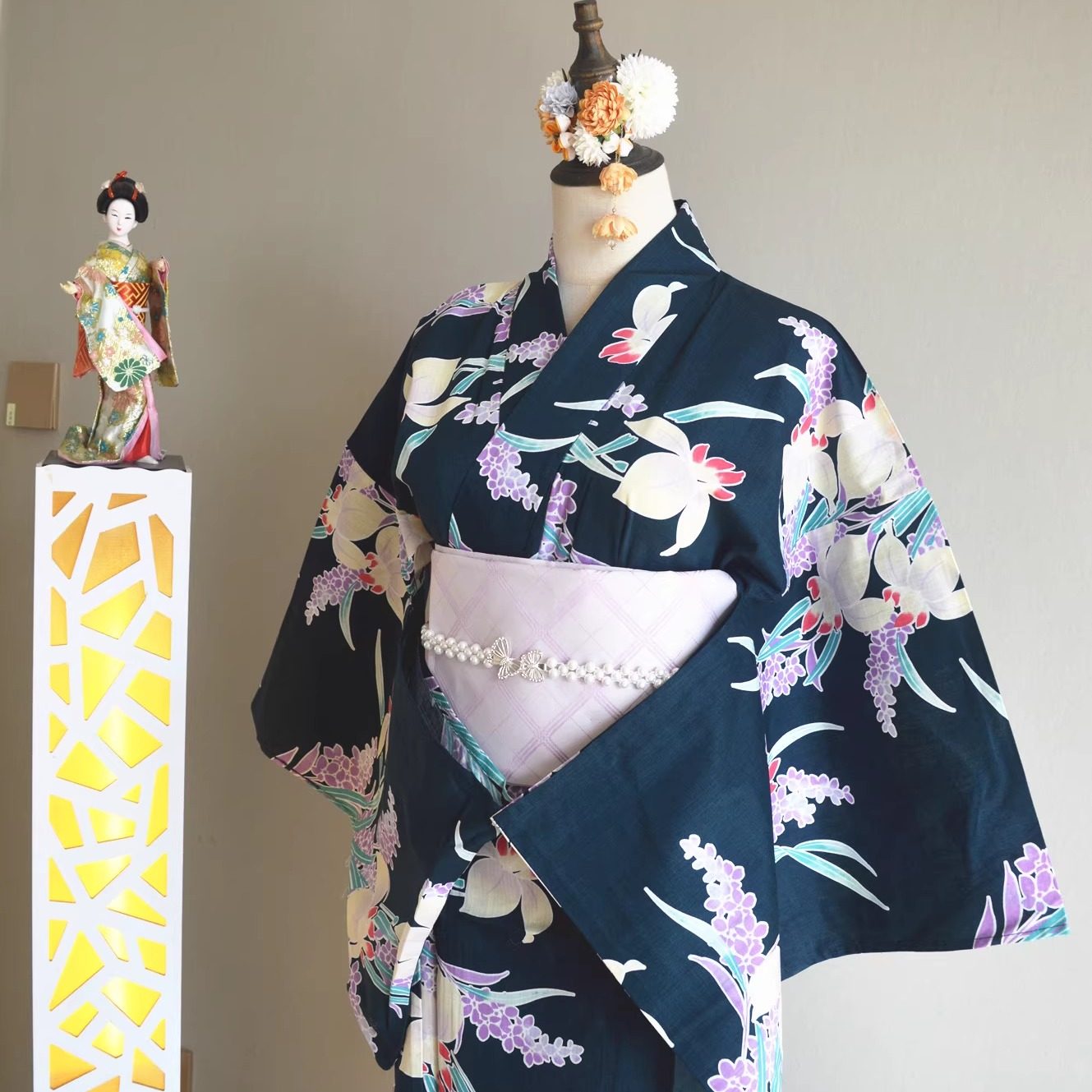 日本和服浴衣女 传统款式 纯棉面料 日本旅游 写真和服浴衣110302