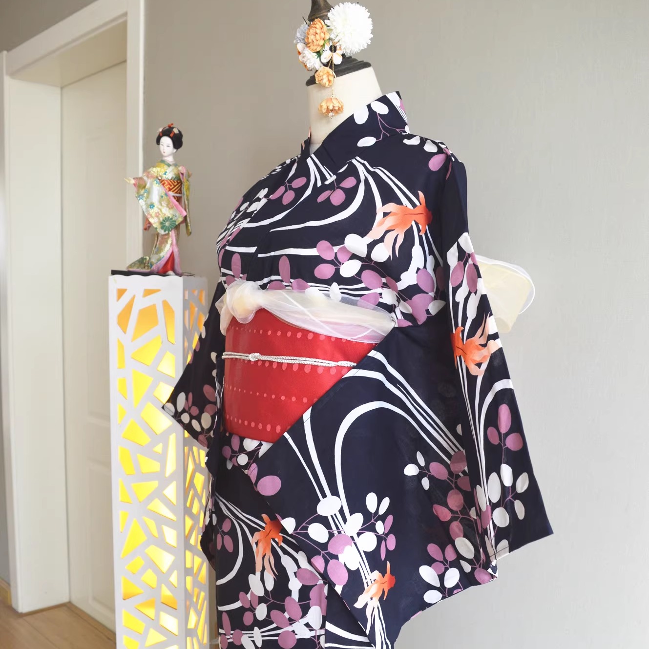 日本传统和服植物上浆工艺