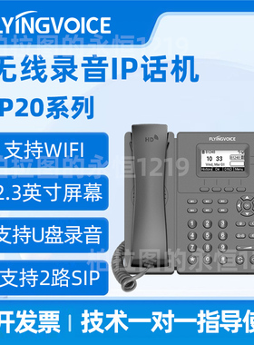 飞音时代SIP录音无线IP电话P20支持WiFi座机FIP10升级款
