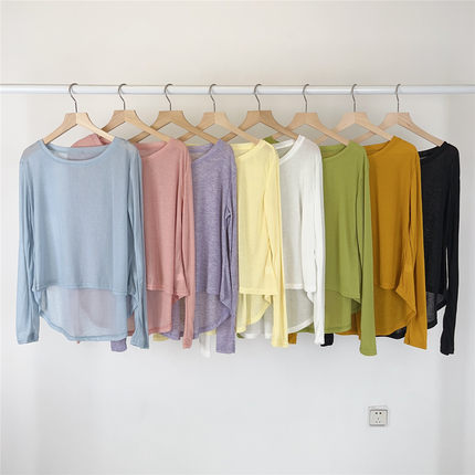 现代舞舞蹈服女宽松舞蹈生穿搭日常长袖艺考生形体服防晒空调衫