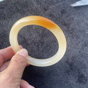 云南龙陵天然黄龙玉山筋料手镯58 10mm