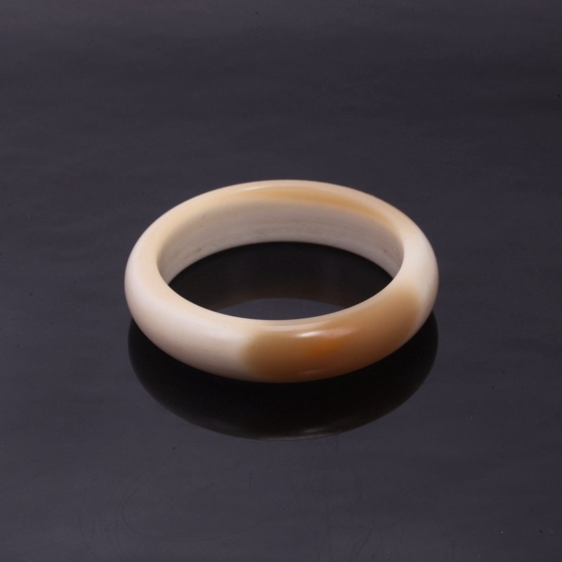 云南龙陵天然玉石玉仙黄龙玉手镯 女士镯子 A货  内径59 玉镯手环