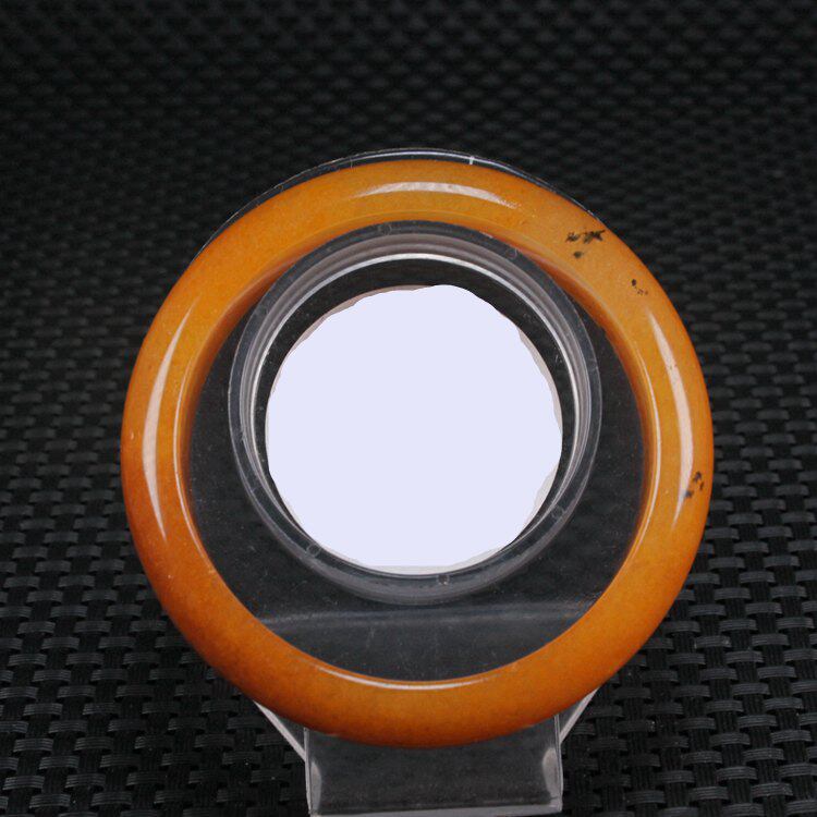 云南龙陵天然玉石玉仙黄龙玉手镯 镯子 内径58 9 送证书 女士玉镯