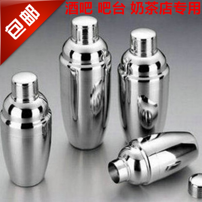 不锈钢调酒器雪克杯双头杯鸡尾酒调酒工具摇壶350/550/750/1000ML