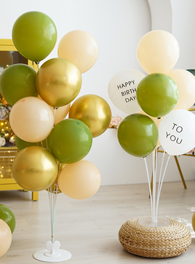 地飘复古气球装饰ins网红森系地飘儿童宝宝周岁生日派对场景布置