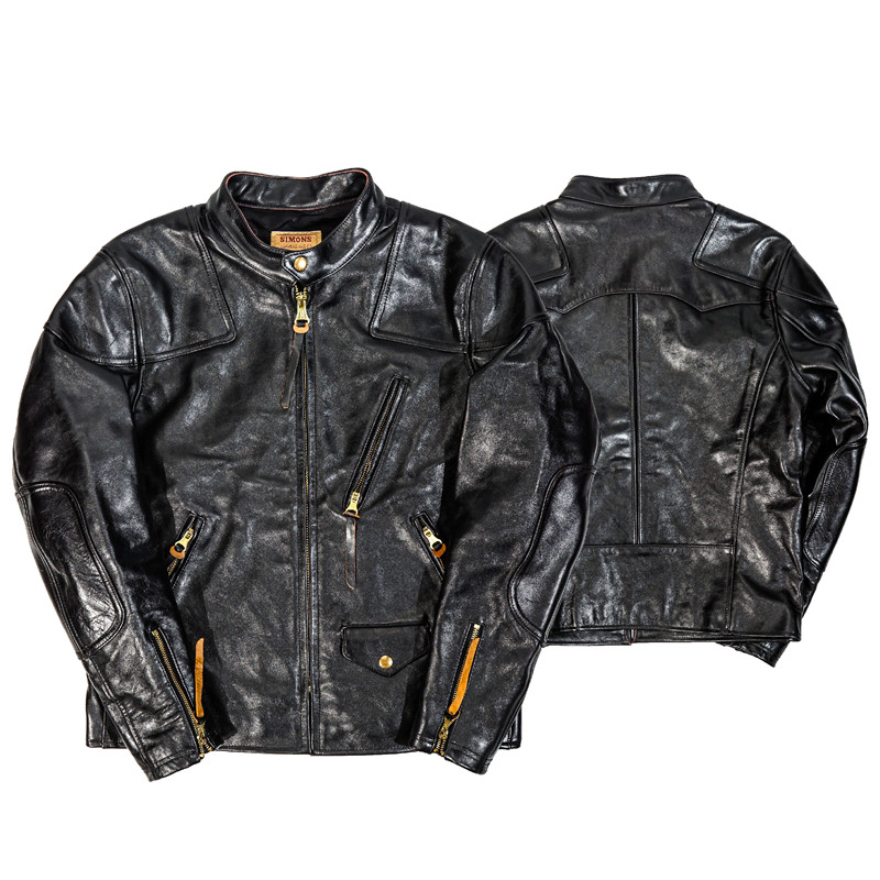 thumbnail for Venom RACING Uncoated Polish Horse Skin Embryo Imported Oil Wax Tea Heart Layer Leather Coat Tom Hardy