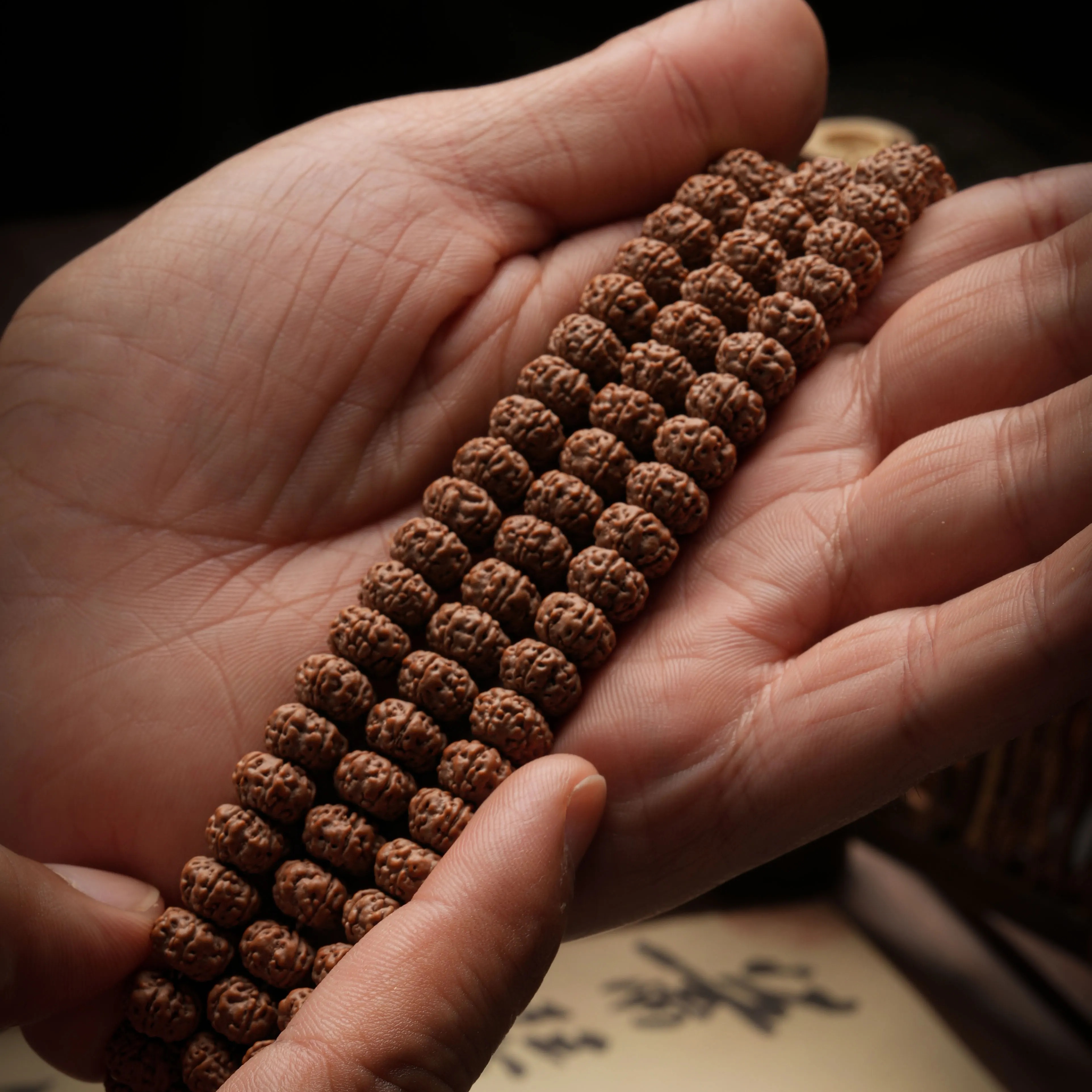 卡里布鲁树王矮桩原皮原色手串